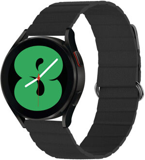 Imoshion Magnetisch lederen bandje voor de Samsung Galaxy Watch 7 40/44 mm - Zwart - 44 mm