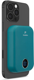 Imoshion MagSafe Powerbank 10.000 mAh - Draadloze powerbank - Quick Charge en Power Delivery - Petrol Green Groen - One size