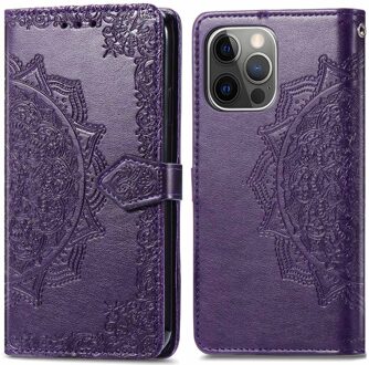 Imoshion Mandala Bookcase voor de Apple iPhone 13 Pro - Paars