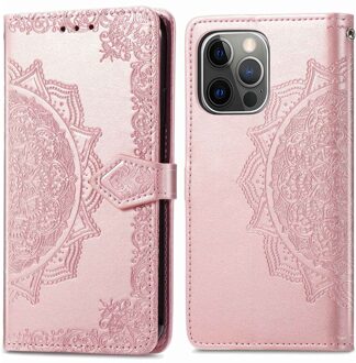 Imoshion Mandala Bookcase voor de Apple iPhone 13 Pro - Rosé Goud