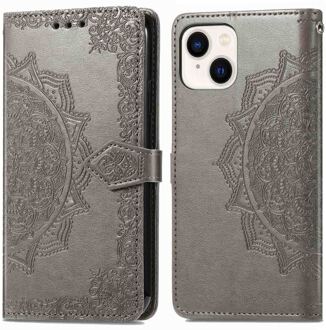 Imoshion Mandala Bookcase voor de Apple iPhone 15 - Grijs