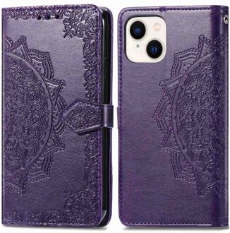 Imoshion Mandala Bookcase voor de Apple iPhone 15 - Paars