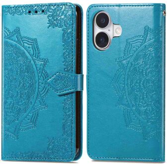Imoshion Mandala Bookcase voor de Apple iPhone 16 - Turquoise