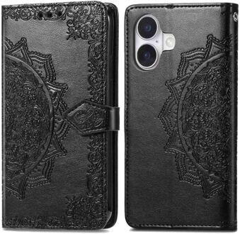 Imoshion Mandala Bookcase voor de Apple iPhone 16 - Zwart