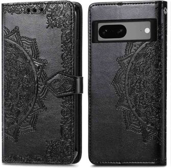 Imoshion Mandala Bookcase voor de Google Pixel 7a - Zwart