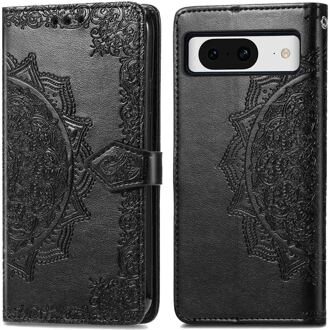 Imoshion Mandala Bookcase voor de Google Pixel 8 - Zwart