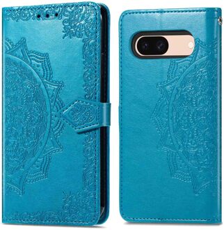 Imoshion Mandala Bookcase voor de Google Pixel 8a - Turquoise