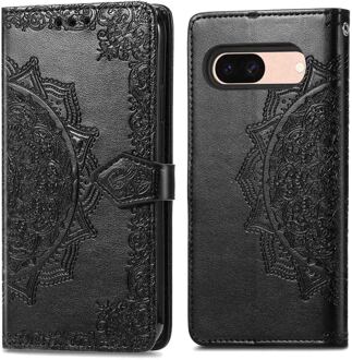 Imoshion Mandala Bookcase voor de Google Pixel 8a - Zwart
