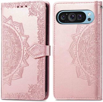 Imoshion Mandala Bookcase voor de Google Pixel 9 / 9 Pro - Rosé Goud
