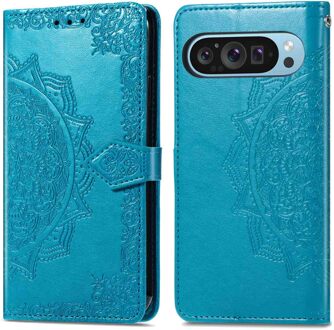 Imoshion Mandala Bookcase voor de Google Pixel 9 / 9 Pro - Turquoise