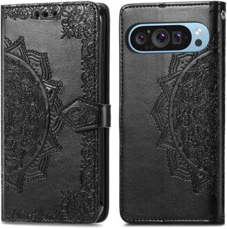 Imoshion Mandala Bookcase voor de Google Pixel 9 / 9 Pro - Zwart