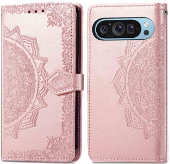 Imoshion Mandala Bookcase voor de Google Pixel 9 Pro XL - Rosé Goud