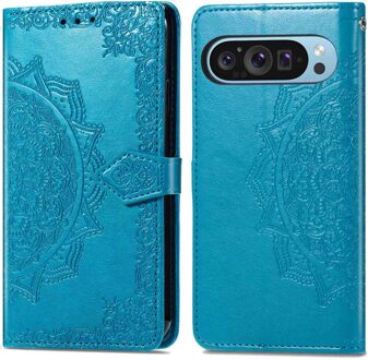 Imoshion Mandala Bookcase voor de Google Pixel 9 Pro XL - Turquoise