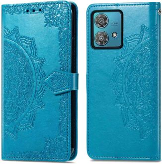 Imoshion Mandala Bookcase voor de Motorola Edge 40 Neo - Turquoise