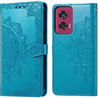 Imoshion Mandala Bookcase voor de Motorola Edge 50 Fusion - Turquoise