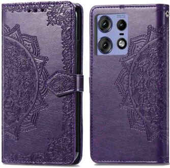 Imoshion Mandala Bookcase voor de Motorola Edge 50 Pro - Paars