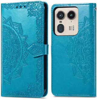 Imoshion Mandala Bookcase voor de Motorola Edge 50 Ultra - Turquoise