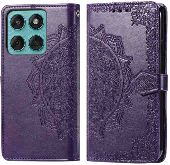 Imoshion Mandala Bookcase voor de Motorola Edge 60 Fusion - Paars