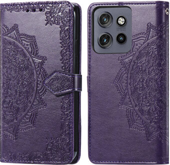 Imoshion Mandala Bookcase voor de Motorola Edge 60 Neo - Paars