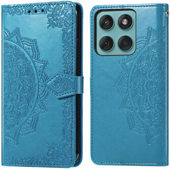 Imoshion Mandala Bookcase voor de Motorola Edge 60 Pro - Turquoise