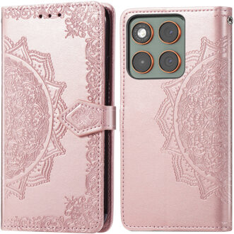 Imoshion Mandala Bookcase voor de Motorola Edge 70 - Rose Gold Rosé goud