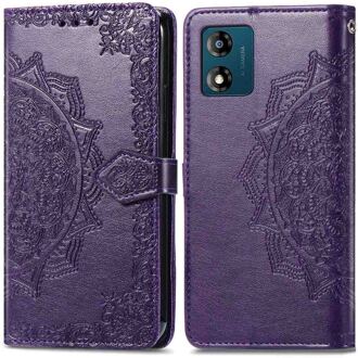 Imoshion Mandala Bookcase voor de Motorola Moto E13 - Paars