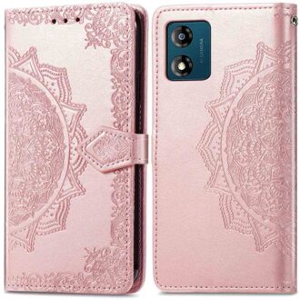 Imoshion Mandala Bookcase voor de Motorola Moto E13 - Rosé Goud
