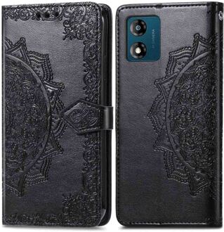 Imoshion Mandala Bookcase voor de Motorola Moto E13 - Zwart