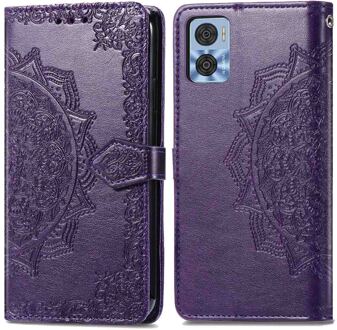 Imoshion Mandala Bookcase voor de Motorola Moto E22 - Paars