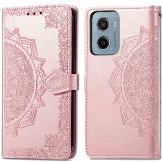 Imoshion Mandala Bookcase voor de Motorola Moto G05 / E15 - Rosé Goud