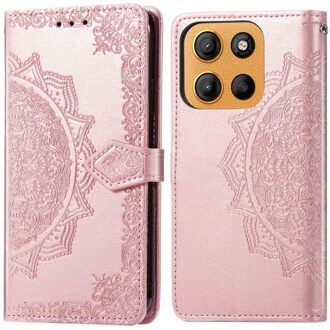 Imoshion Mandala Bookcase voor de Motorola Moto G15 / G15 Power - Rosé Goud