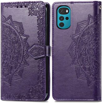 Imoshion Mandala Bookcase voor de Motorola Moto G22 - Paars
