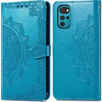 Imoshion Mandala Bookcase voor de Motorola Moto G22 - Turquoise