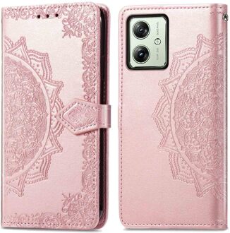 Imoshion Mandala Bookcase voor de Motorola Moto G54 - Rosé Goud