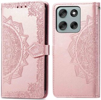 Imoshion Mandala Bookcase voor de Motorola Moto G56 - Rosé Goud