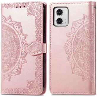 Imoshion Mandala Bookcase voor de Motorola Moto G73 - Rosé Goud