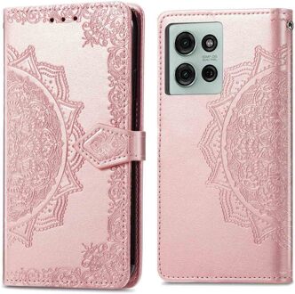 Imoshion Mandala Bookcase voor de Motorola Moto G75 5G - Rosé Goud