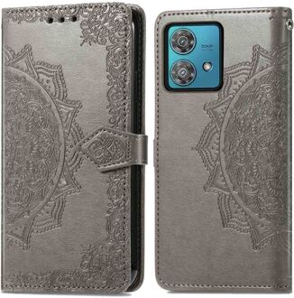 Imoshion Mandala Bookcase voor de Motorola Moto G84 - Grijs