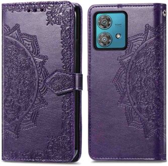 Imoshion Mandala Bookcase voor de Motorola Moto G84 - Paars