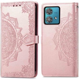 Imoshion Mandala Bookcase voor de Motorola Moto G84 - Rosé Goud