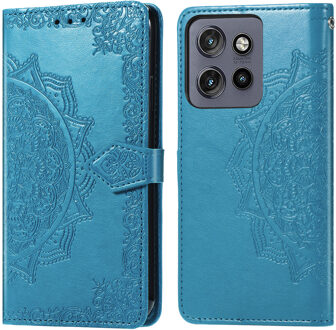 Imoshion Mandala Bookcase voor de Motorola Thinkphone 25 / Edge 50 Neo / Edge 60 Neo - Turquoise