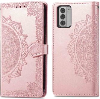 Imoshion Mandala Bookcase voor de Nokia G42 - Rosé Goud