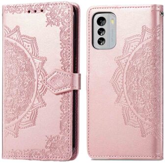 Imoshion Mandala Bookcase voor de Nokia G60 - Rosé Goud