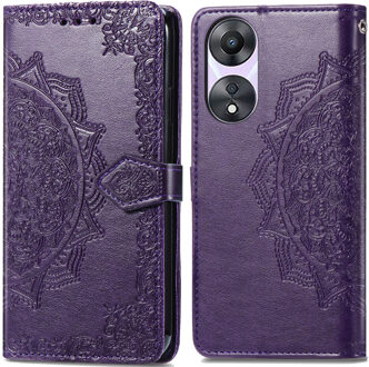 Imoshion Mandala Bookcase voor de Oppo A58 - Paars