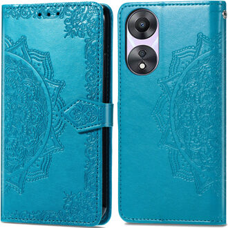 Imoshion Mandala Bookcase voor de Oppo A58 - Turquoise