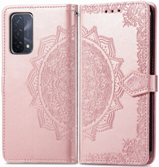 Imoshion Mandala Bookcase voor de Oppo A74 (5G) / A54 (5G) - Rosé Goud