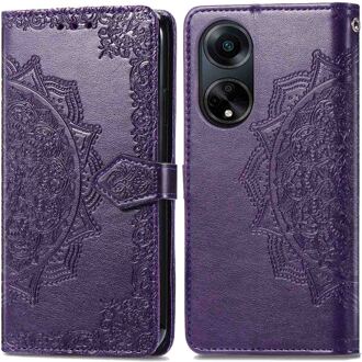 Imoshion Mandala Bookcase voor de Oppo A98 - Paars