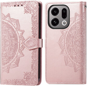 Imoshion Mandala Bookcase voor de Oppo Find X9 - Rose Gold Rosé goud