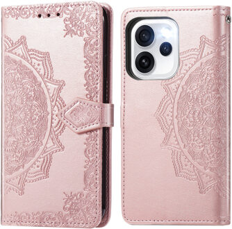 Imoshion Mandala Bookcase voor de Oppo Reno15 F (5G) - Rose Gold Rosé goud