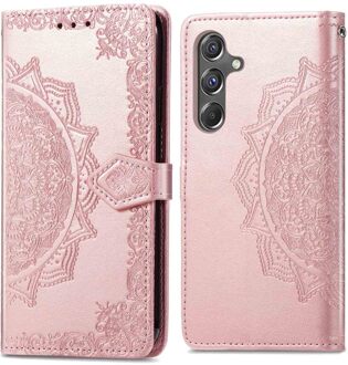 Imoshion Mandala Bookcase voor de Samsung Galaxy A15 (5G/4G) - Rosé Goud